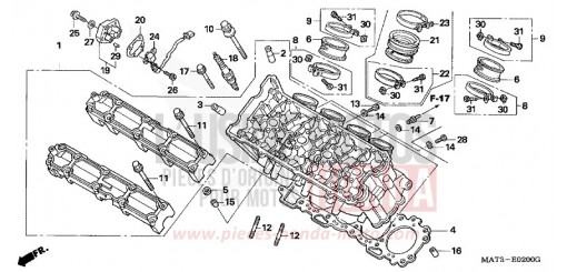 CULASSE CBR1100XX3 de 2003